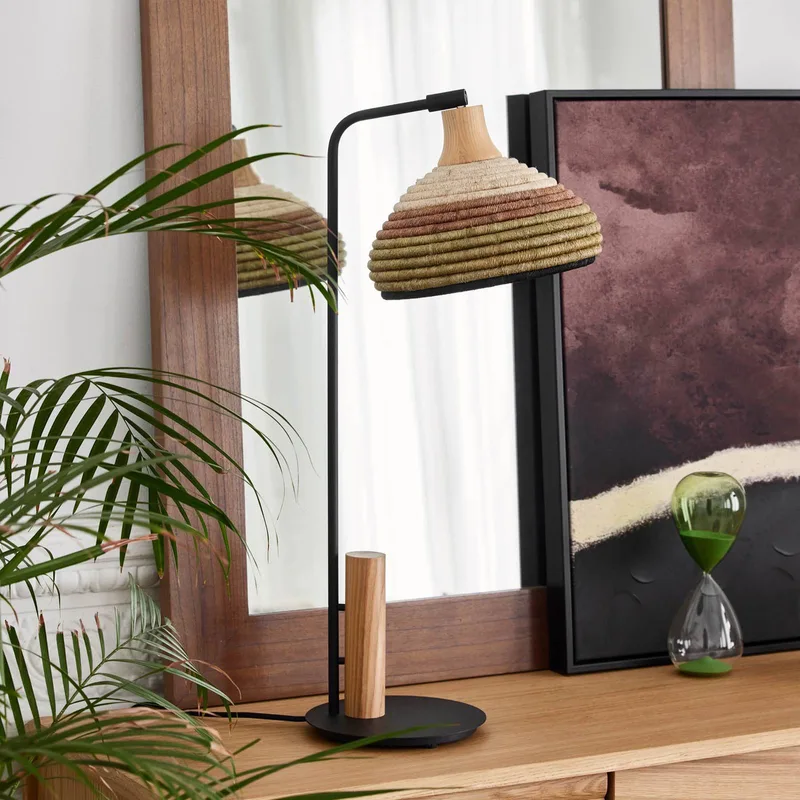 Grass tafellamp, groen by Forestier in Green, Beige, Hout licht – product photo