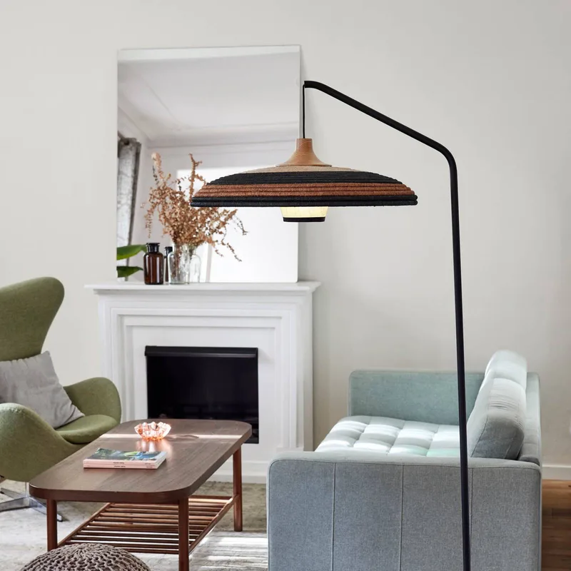 Grass gulvlampe, brun fra Forestier i Brun, Beige, Hout licht – produktbillede