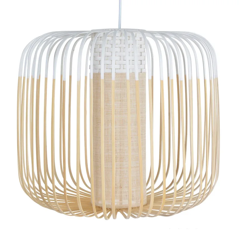 hanglamp Bamboo M hanglamp, Ø 45 cm by Forestier in White – product photo