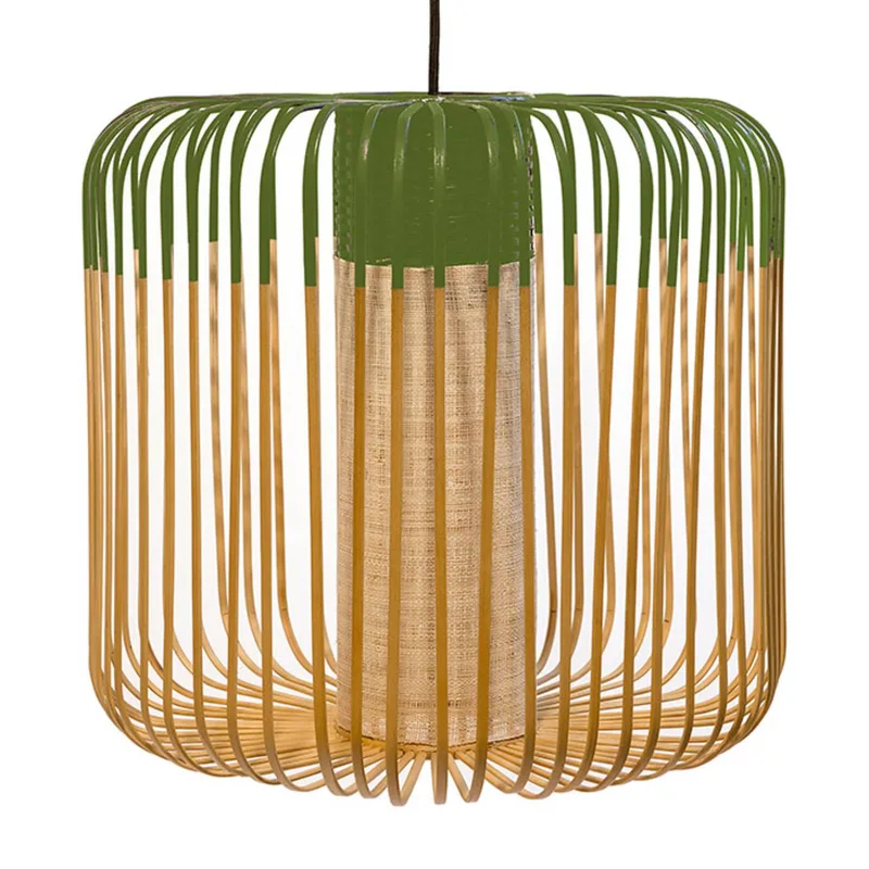 hanglamp Bamboo M, Ø 45 cm van Forestier in Groen – productfoto