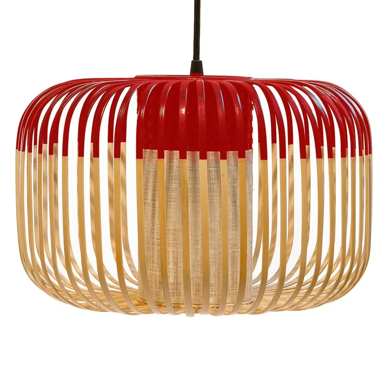 hanglamp Bamboo S, Ø 35 cm by Forestier in Red – product photo
