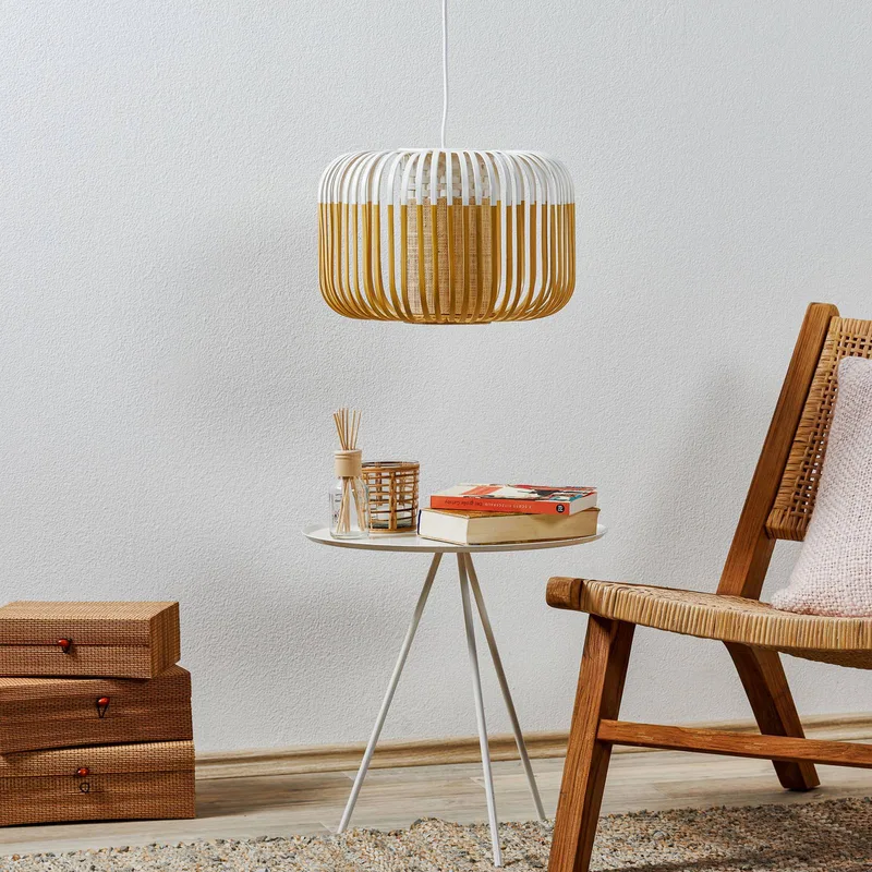 hanglamp Bamboo S, Ø 35 cm van Forestier in Wit – productfoto 3 van 5