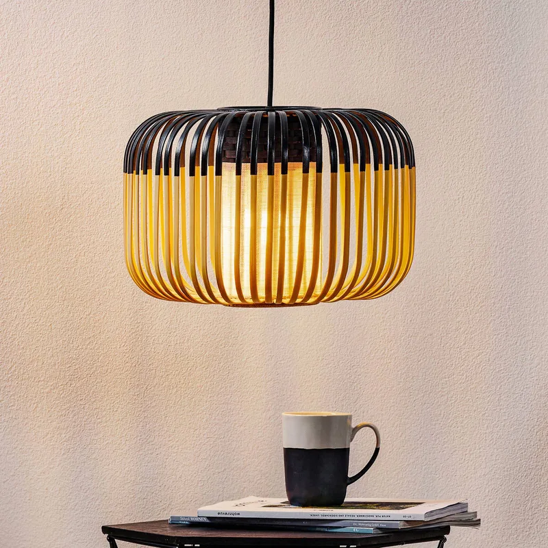 hanglamp Bamboo S, Ø 35 cm de Forestier en Noir – photo du produit