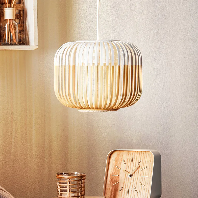 hanglamp Bamboo XS, Ø 27 cm by Forestier in White – product photo