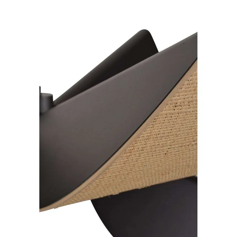 Lys hanglamp L, 6-lamps, zwart, metaal/hout fra Forestier – produktbillede