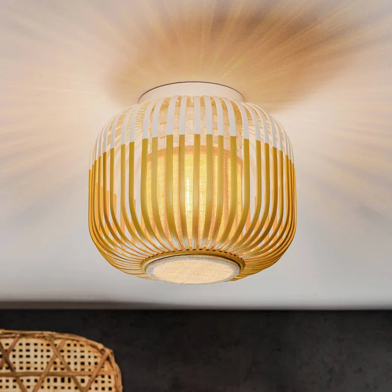 plafondlamp Bamboo XS, Ø 27 cm by Forestier in White – product photo