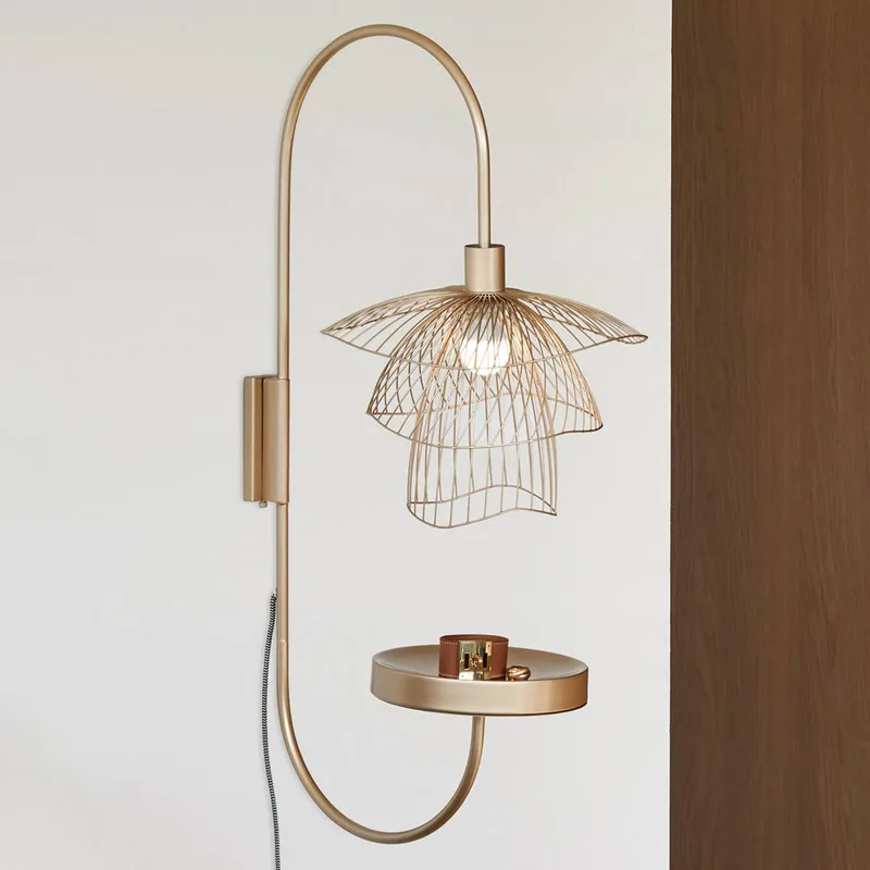 wandlamp Papillon XS, metaal, E14 van Forestier in Crème – productfoto