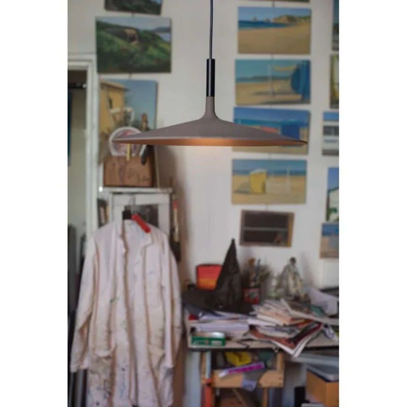 Aplomb LED Hanglamp Large Anthracite - Foscarini - Eetkamer - Beton by Foscarini – product photo
