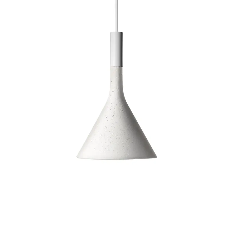 Aplomb mini Pendelleuchte weiß, bianco Beton by Foscarini – product photo