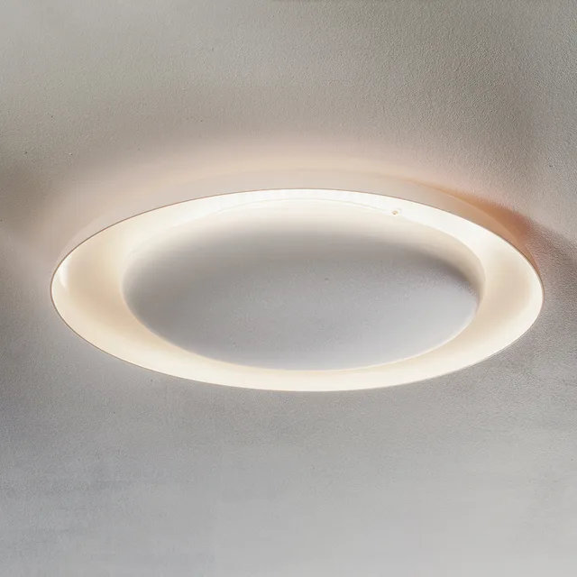 Bahia Mini MyLight Wandlamp/Plafondlamp - Foscarini - Woonkamer - Designer - Kunststof - Rond