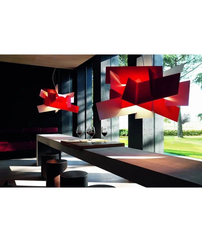 Big Bang Hanglamp Rood LED - Foscarini - Kunststof von Foscarini – Produktfoto