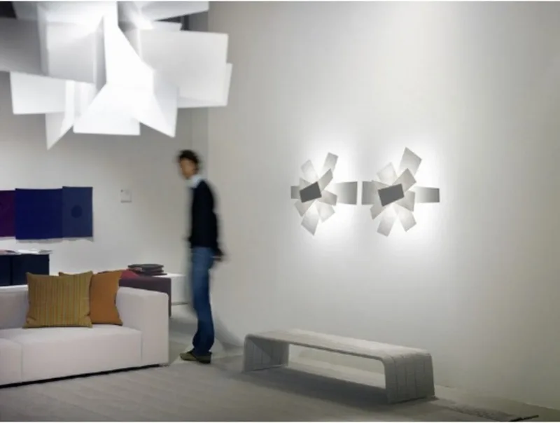 Big Bang Wandlamp/Plafondlamp Wit - Foscarini - Woonkamer - Kunststof de Foscarini – photo du produit