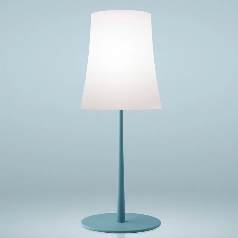 Birdie Easy Grande tafellamp Light Blue - Foscarini - Woonkamer - Designer - Metaal - Met lampenkap by Foscarini – product photo