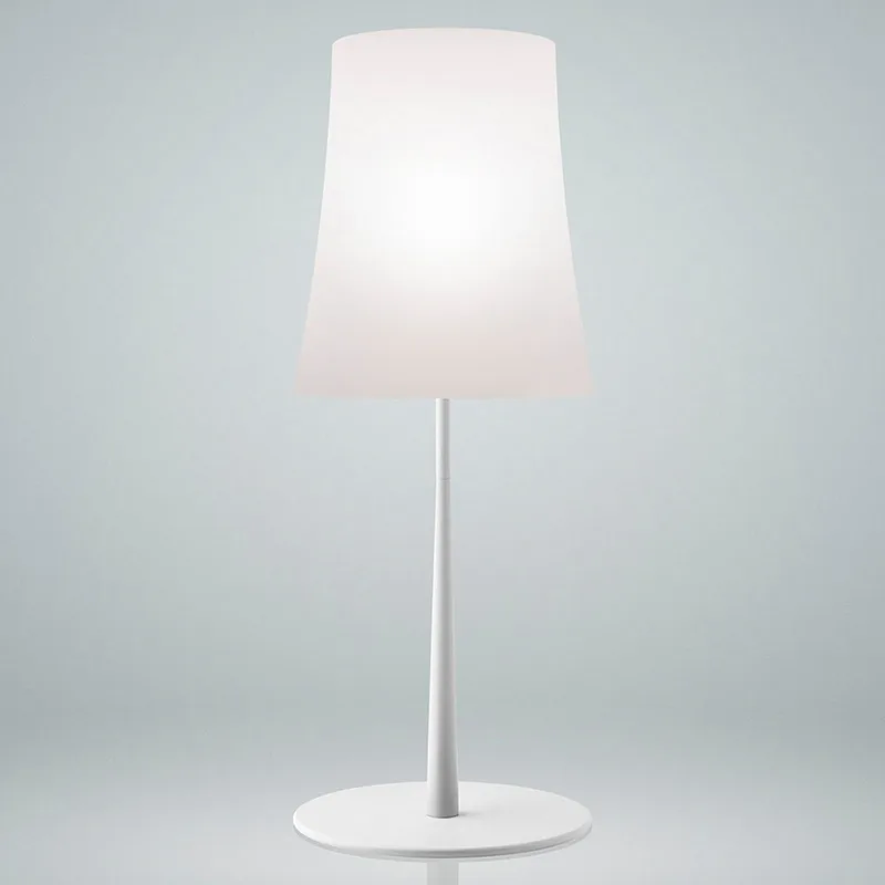 Birdie Easy Grande tafellamp White - Foscarini - Woonkamer - Designer - Metaal - Met lampenkap van Foscarini – productfoto