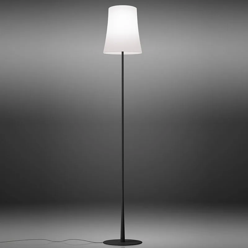 Birdie Easy Reading Vloerlamp Black - Foscarini - Woonkamer - Designer - Metaal - Met lampenkap van Foscarini – productfoto