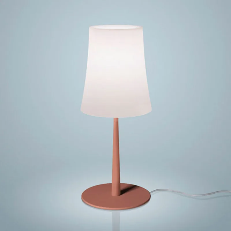 Birdie Easy tafellamp Red - Foscarini - Woonkamer - Designer - Metaal - Met lampenkap by Foscarini – product photo