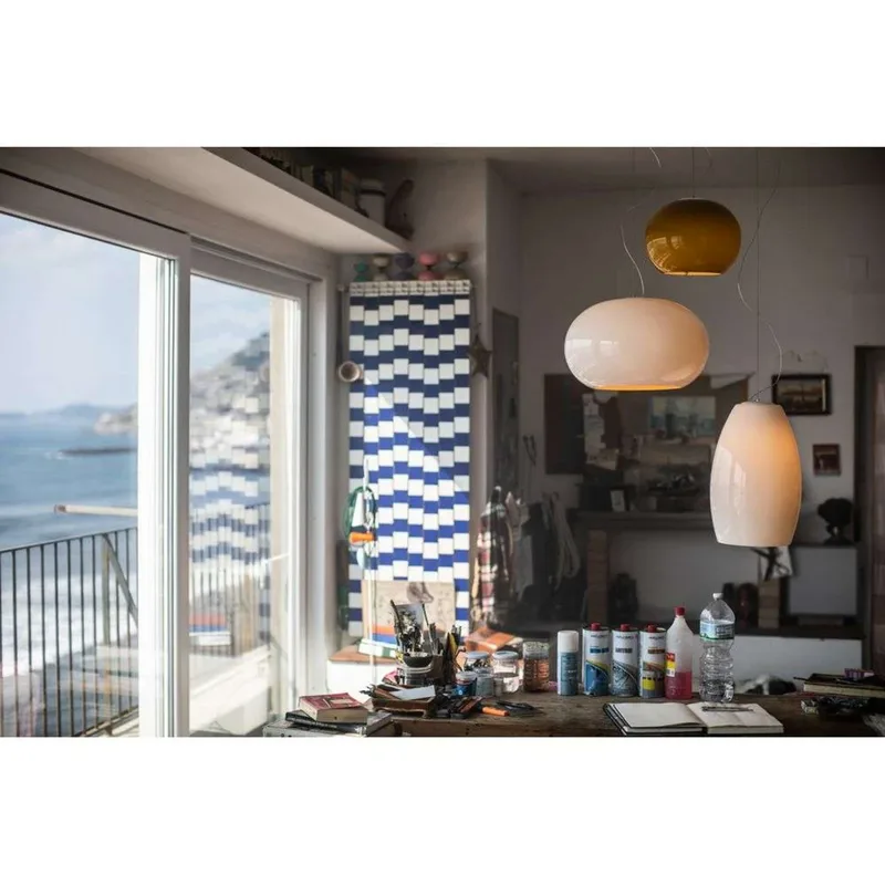 Buds 2 Hanglamp 3,4m Warm Wit - Foscarini - Eetkamer - Glas von Foscarini – Produktfoto