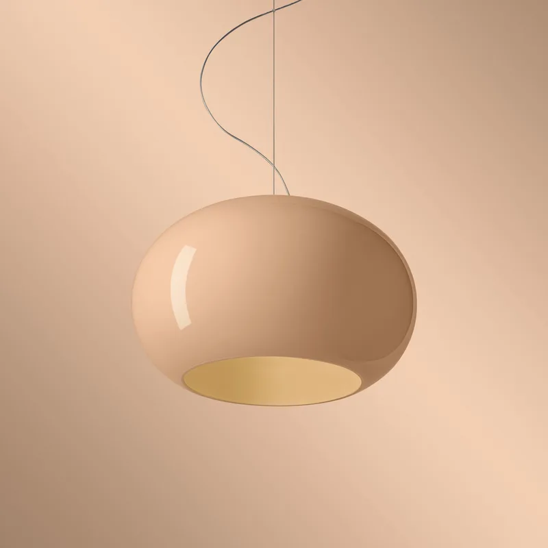 Buds 2 LED hanglamp, Ø 42 cm, beige, DALI - Foscarini - Woonkamer - Designer - Glas - 1 lamp by Foscarini – product photo