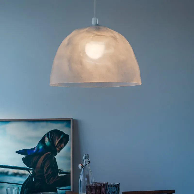 Bump hanglamp transparant frost - Foscarini - Woonkamer - Designer - Kunststof - 1 lamp von Foscarini – Produktfoto