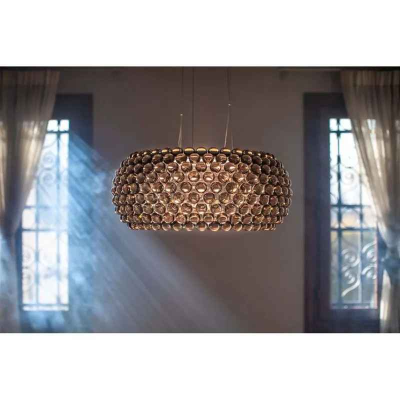Caboche Plus Grande LED Hanglamp Grey - Foscarini - Eetkamer - Glas von Foscarini – Produktfoto
