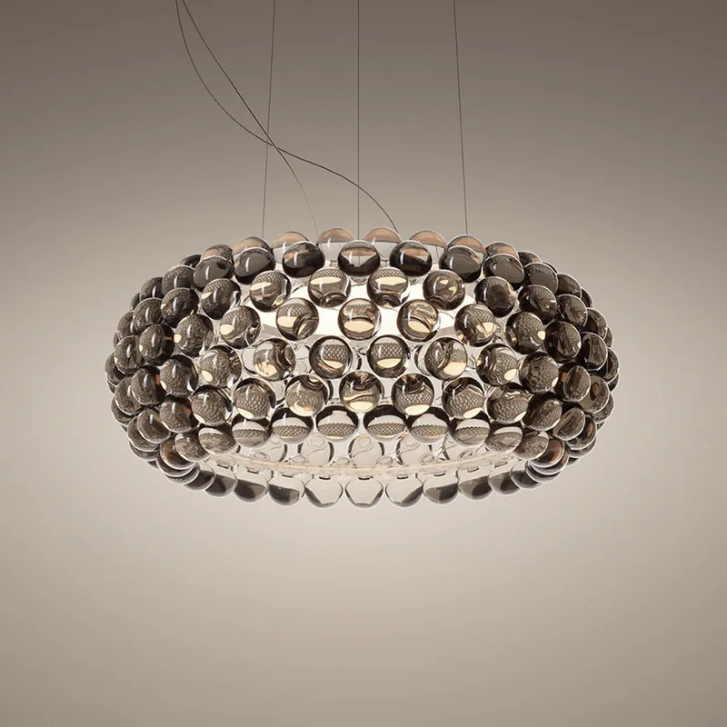 Caboche Plus Media LED hanglamp, grijs, CCT - Foscarini - Woonkamer - Designer - Kunststof - 1 lamp by Foscarini – product photo