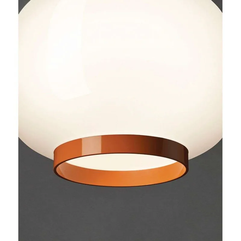 Chouchin 1 Reverse LED hanglamp, wit/oranje - Foscarini - Glas von Foscarini – Produktfoto