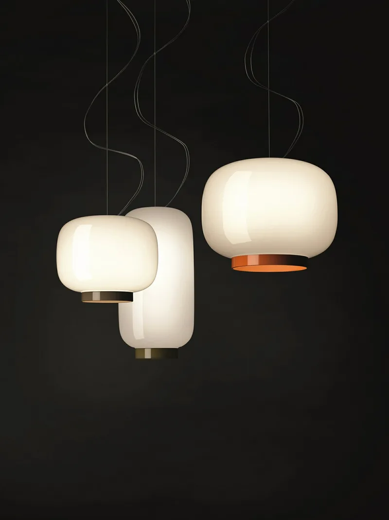 Chouchin 2 Reverse Hanglamp Wit/Groen - Foscarini - Woonkamer - Glas von Foscarini – Produktfoto