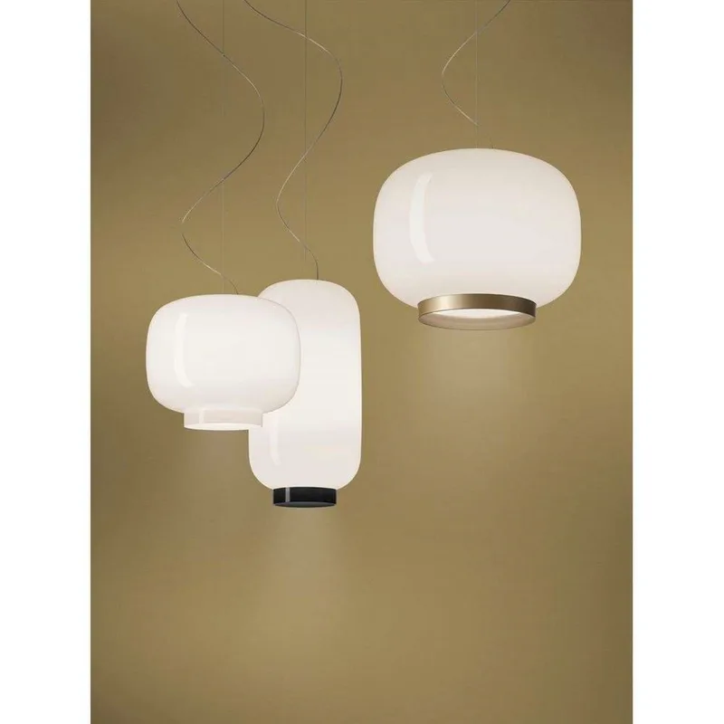 Chouchin 2 Reverse LED Hanglamp White/Black - Foscarini - Eetkamer - Glas von Foscarini – Produktfoto
