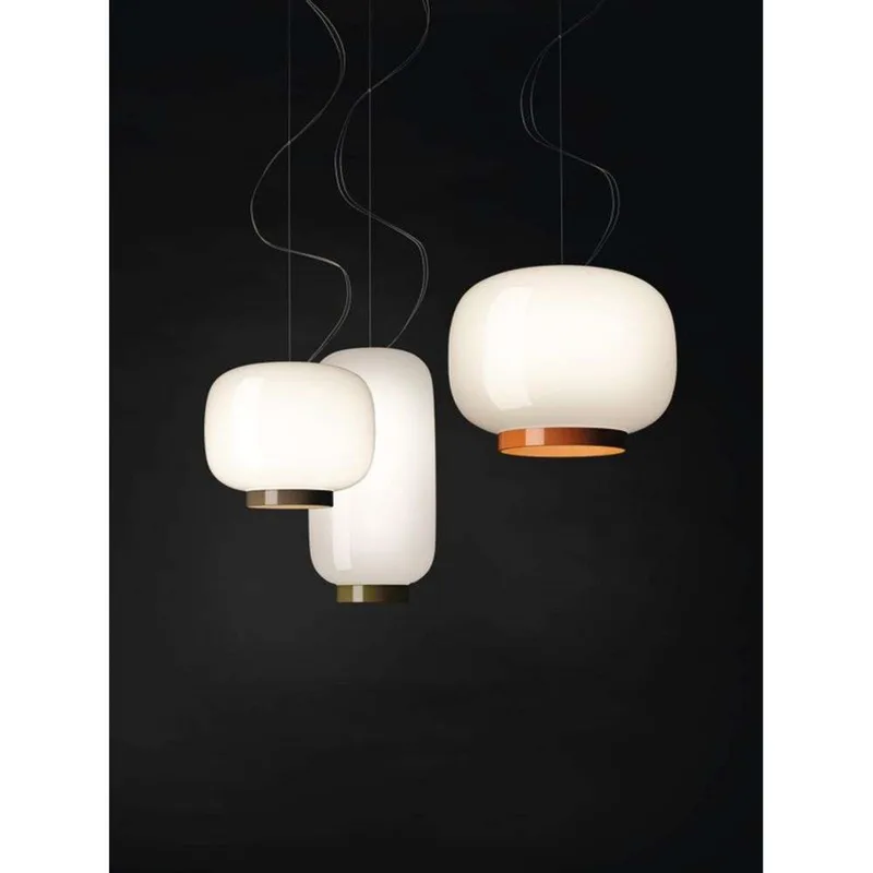 Chouchin 2 Reverse LED hanglamp, wit/groen - Foscarini - Glas von Foscarini – Produktfoto