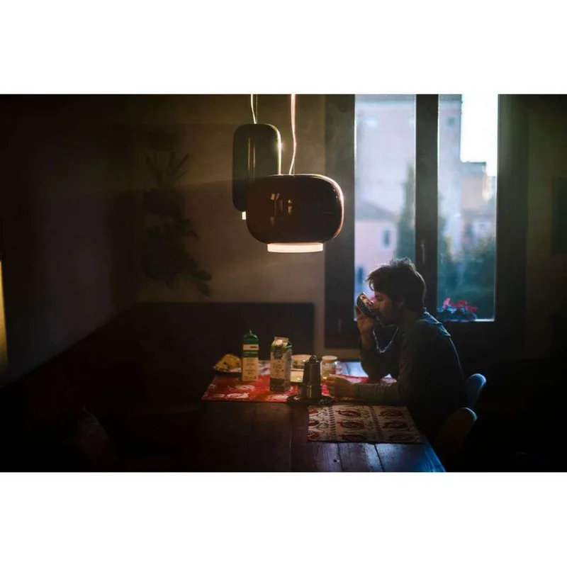 Chouchin 3 Hanglamp 2m Grey - Foscarini - Eetkamer - Glas von Foscarini – Produktfoto