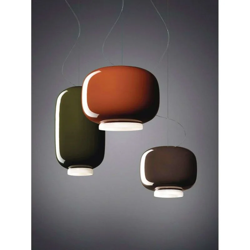 Chouchin 3 LED Hanglamp Dimbaar Grey - Foscarini - Glas von Foscarini – Produktfoto