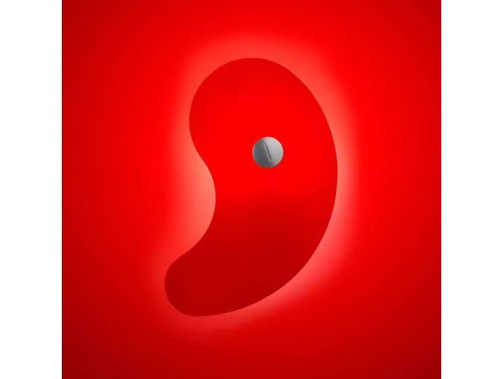 Design wandlamp Bit 1, rood, Woon-/ Eetkamer, Glas, Design, Wandlamp design van Foscarini – productfoto
