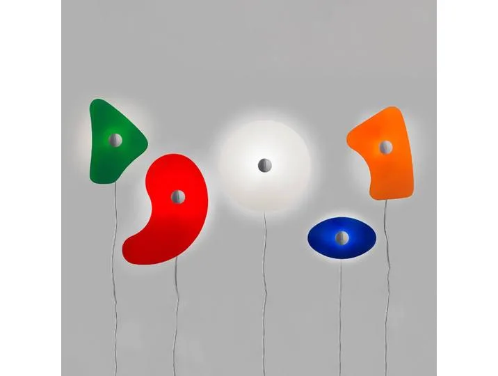 Design wandlamp Bit 5, geel / oranje, Woon-/ Eetkamer, Glas, Design, Wandlamp design by Foscarini – product photo