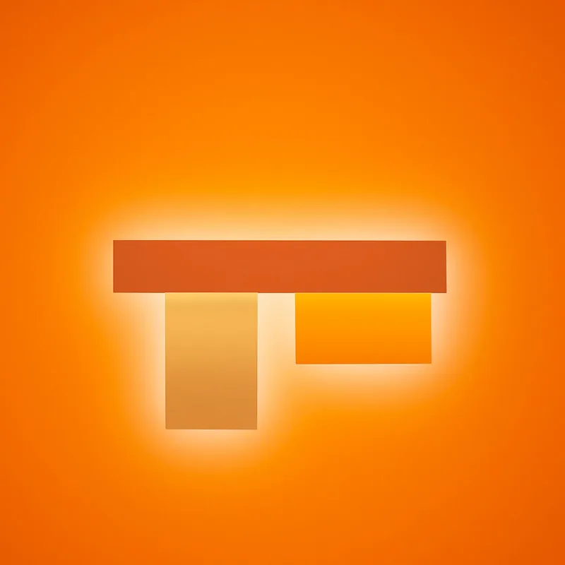 Fields 3 Wandlamp (39W) Oranje - Foscarini - Aluminium von Foscarini – Produktfoto