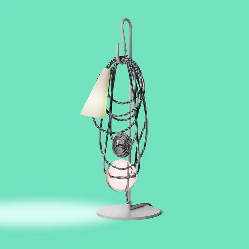 Filo Tafellamp Amethyst Quenn - Foscarini - Woonkamer - Designer - Metaal - Met lampenkap von Foscarini – Produktfoto