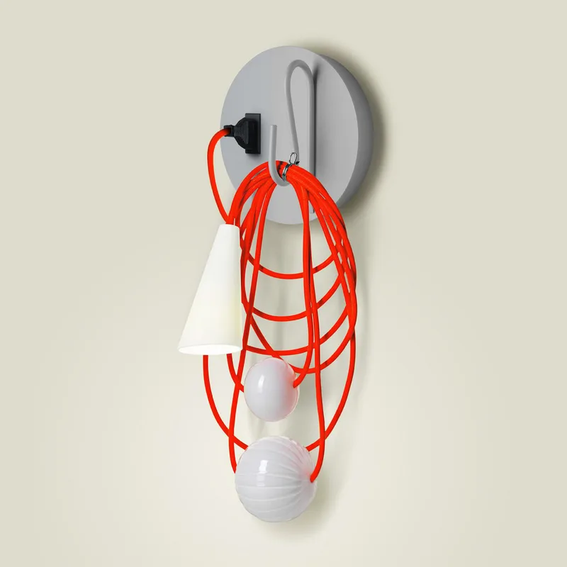 Filo Wandlamp Eastern Coral - Foscarini - Woonkamer - Designer - Metaal - 1 lamp von Foscarini – Produktfoto
