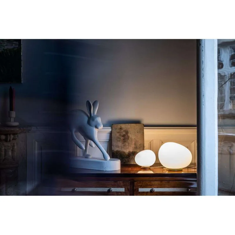 Gregg Piccola Tafellamp On/Off Wit/Wit - Foscarini - Woonkamer - Glas von Foscarini – Produktfoto