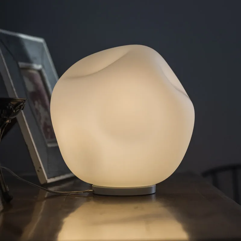 Hoba Midi tafellamp, Ø 19 cm, dimbaar, glas - Foscarini - Woonkamer - Designer - Bol van Foscarini – productfoto