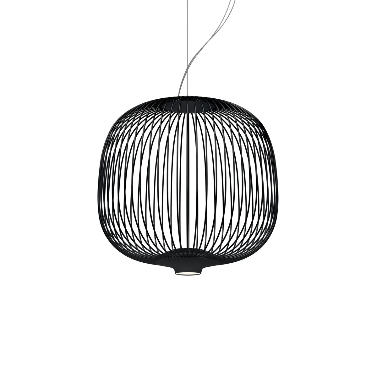 Intelligente Lampe Spokes - Schwarz - gefirnister Stahl - Designer Studio Garcia Cumini von Foscarini – Produktfoto