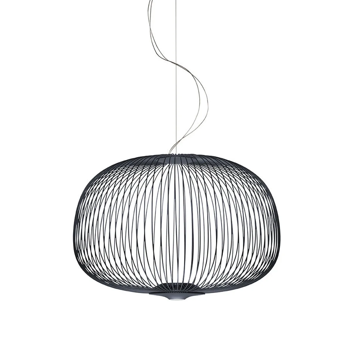 Intelligente Lampe Spokes - Schwarz - gefirnister Stahl - Designer Studio Garcia Cumini från Foscarini – produktbild
