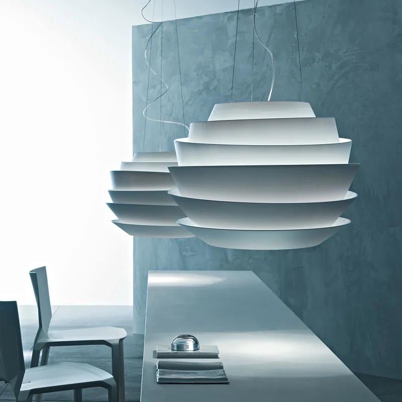 Le Soleil LED hanglamp DALI dimbaar wit - Foscarini - Woonkamer - Designer - Kunststof - 1 lamp von Foscarini – Produktfoto