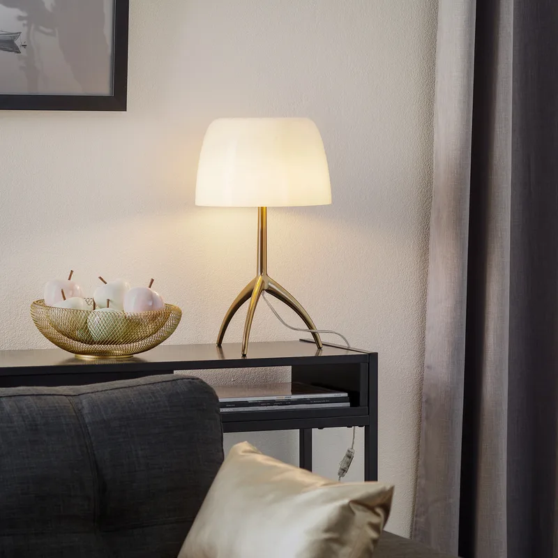 Lumiere 30 tafellamp, 45 cm, bubbelglas, aan/uit - Foscarini - Woonkamer - Designer - Met lampenkap von Foscarini – Produktfoto
