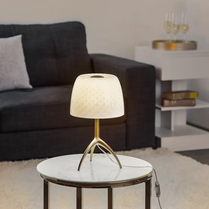 Lumiere 30 tafellamp, 45 cm, Pastille, aan/uit - Foscarini - Woonkamer - Designer - Glas - Met lampenkap von Foscarini – Produktfoto