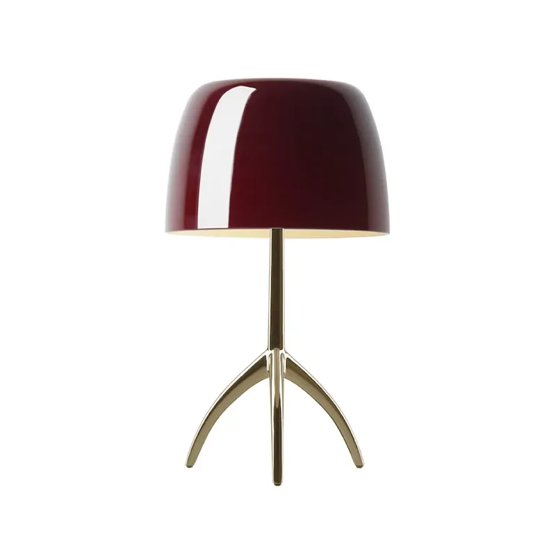 Lumiere Grande dimmbare Tischleuchte kirschrot, champagner von Foscarini – Produktfoto