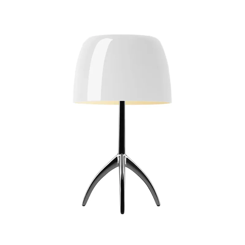 Lumiere Grande dimmbare Tischleuchte weiß, schwarzchrom by Foscarini – product photo