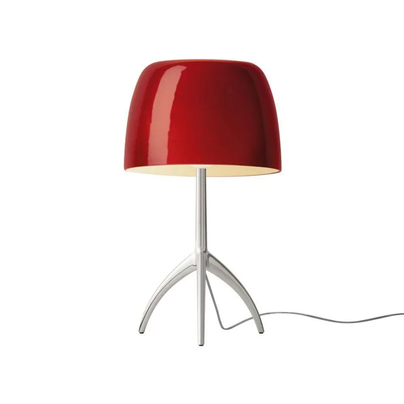Lumiere Grande tafellamp, aluminium/rood, 45 cm - Foscarini - Woonkamer von Foscarini – Produktfoto
