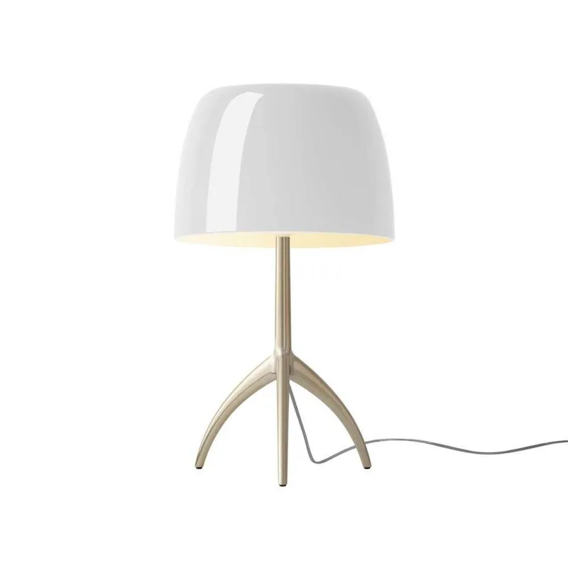 Lumiere Grande Tafellamp E27 Golden/Wit - Foscarini - Woonkamer - Aluminium von Foscarini – Produktfoto