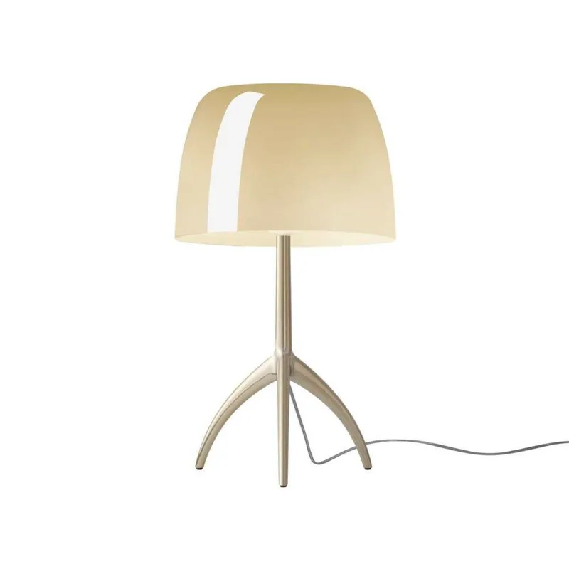 Lumiere Grande tafellamp, goud/beige, 45 cm - Foscarini - Woonkamer - Aluminium von Foscarini – Produktfoto