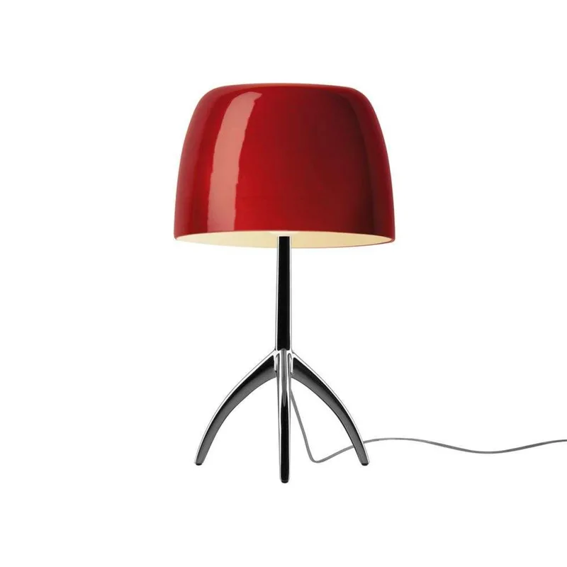 Lumiere Grande tafellamp, zwart/rood, 45 cm - Foscarini - Woonkamer - Aluminium by Foscarini – product photo