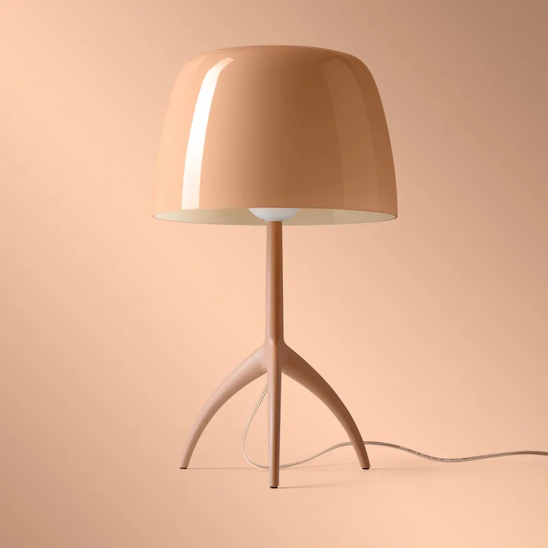 Lumiere Nuances LED tafellamp, 35 cm, roze, dimbaar - Foscarini Lumiere nuances piccola - Woonkamer - Designer - Glas - Met lampenkap by Foscarini – product photo